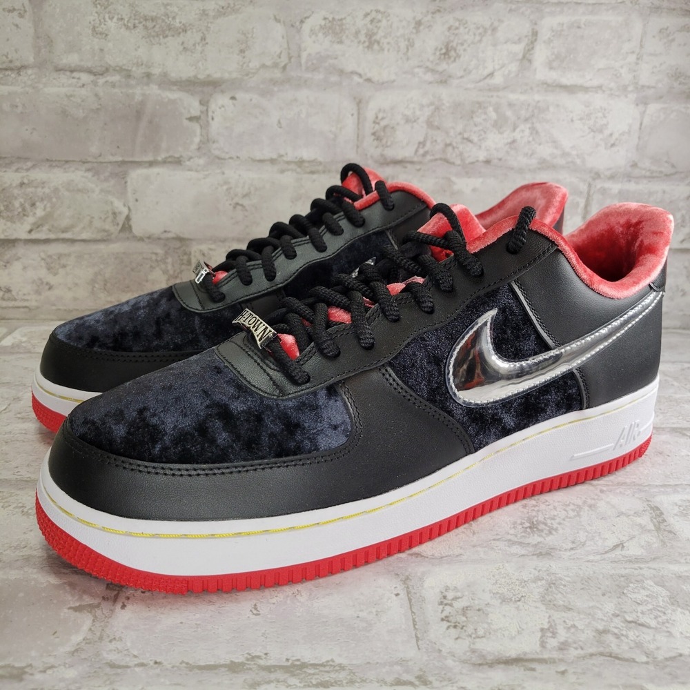 Nike Air Force 1 Low PRM H-Town Black Red DZ5427 001 Men's Size 13